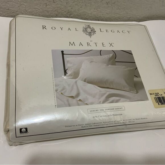 Vintage Royal Legacy Queen Sheet by Martex - Luxury 250 Thread Count - Picture 1 of 4
